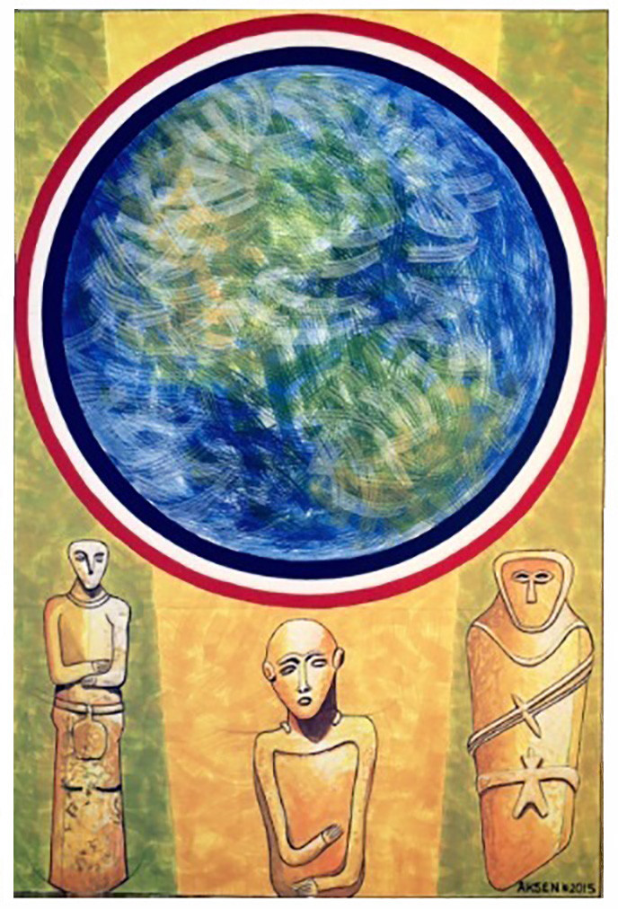 Art, Solidarity and Antiquities Mandala by Lisa Aksen 