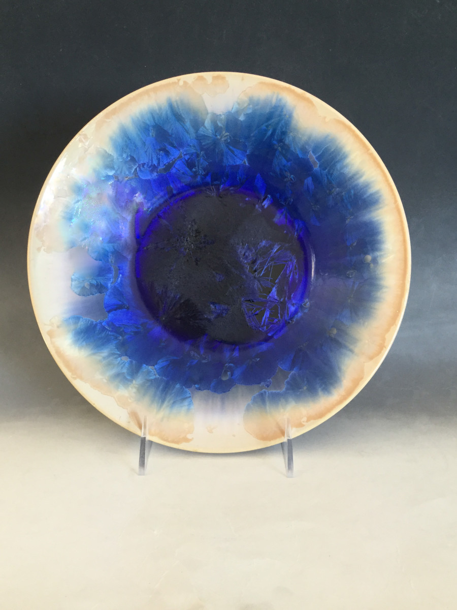 Blue Crystalline Plate by Nichole Vikdal 