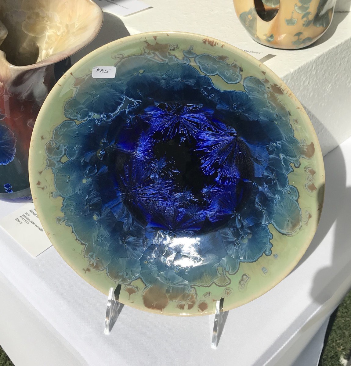 Blue with green plate by Nichole Vikdal 