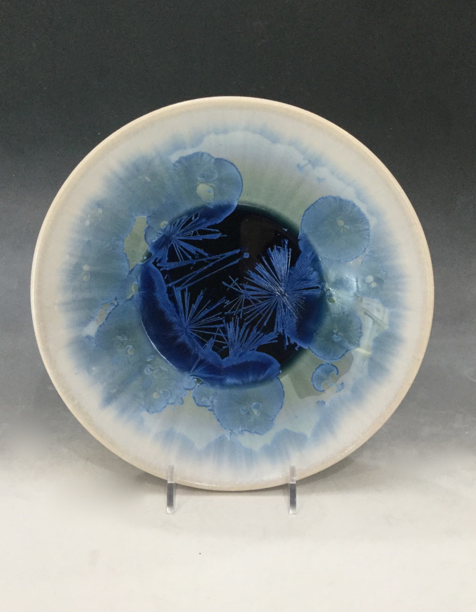 Medium Turquoise w/white bowl by Nichole Vikdal 