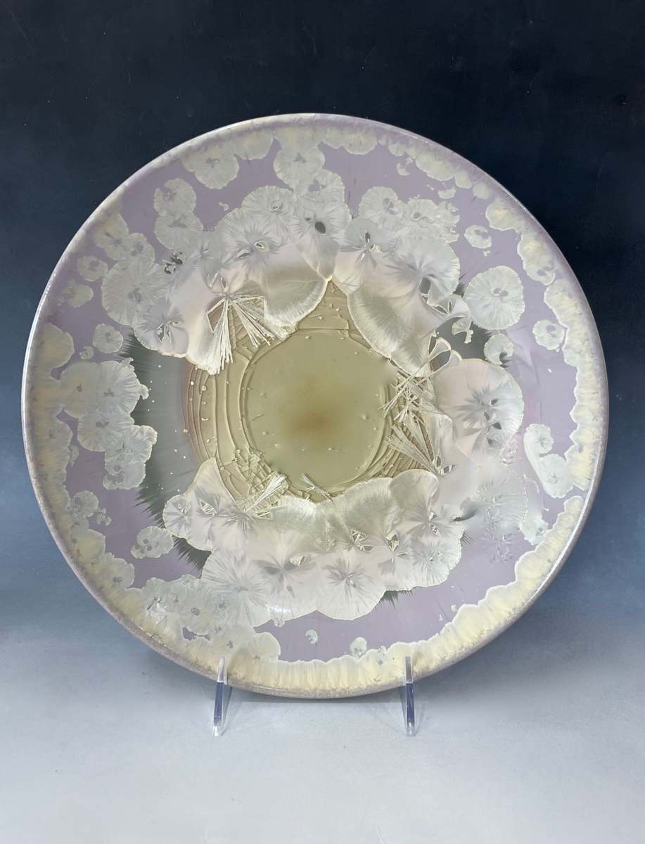 Purple with white crystals plate by Nichole Vikdal, Image 1.