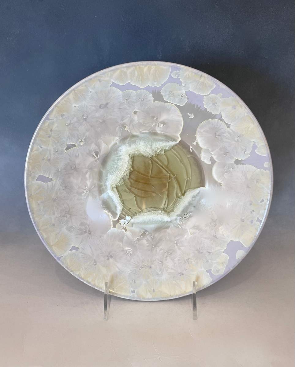 Lavender and white plate by Nichole Vikdal 