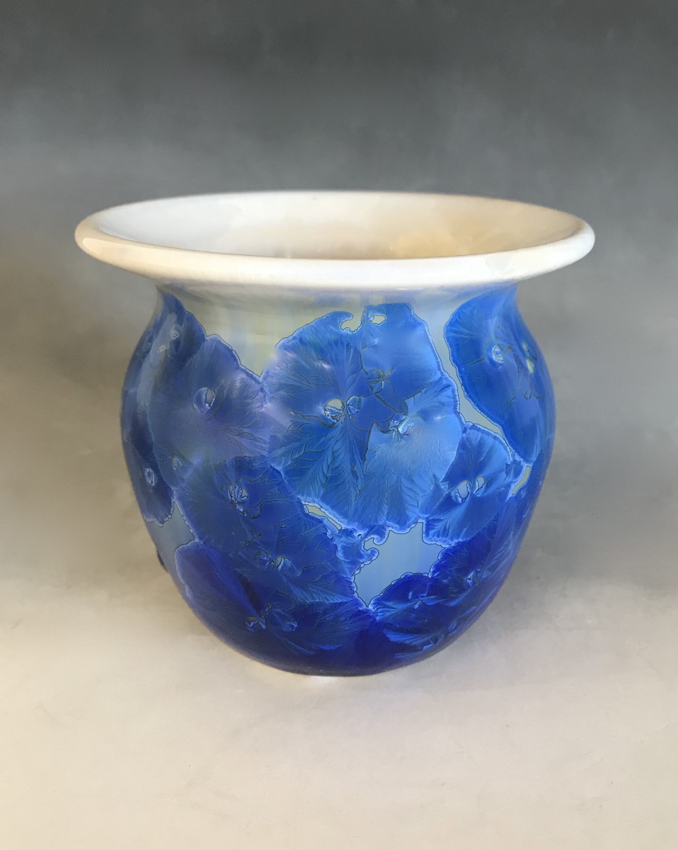 Small Blue and White Pot by Nichole Vikdal 