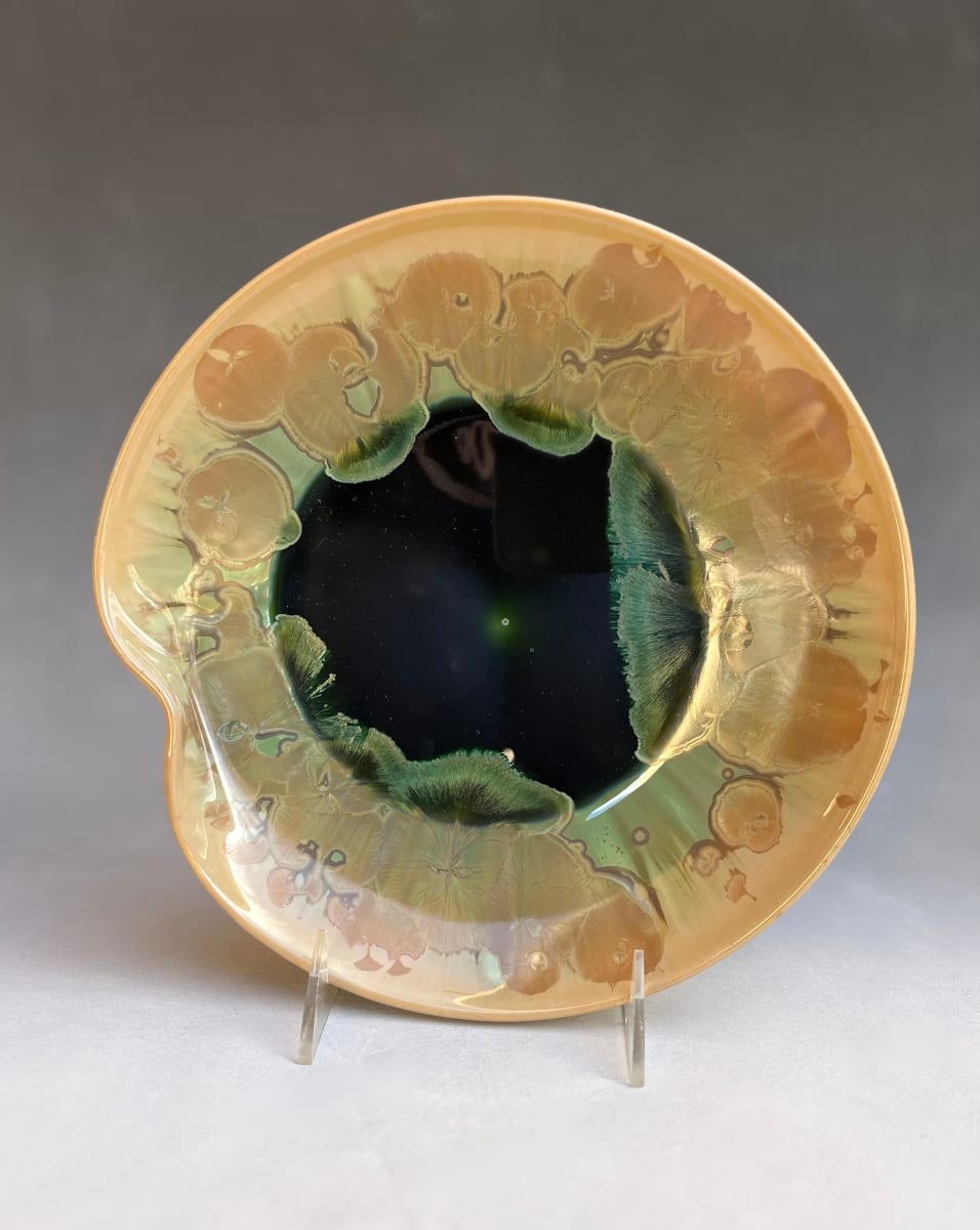 Green with Brown Plate by Nichole Vikdal 