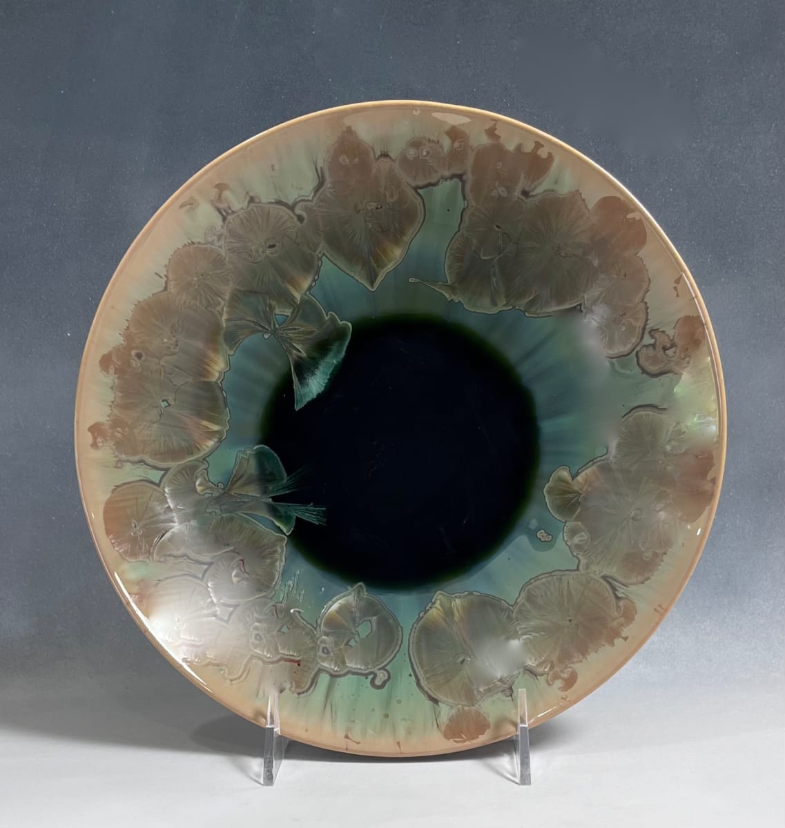 Green with Brown Plate by Nichole Vikdal 