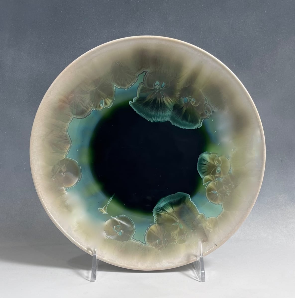 Medium Green with White Plate by Nichole Vikdal 