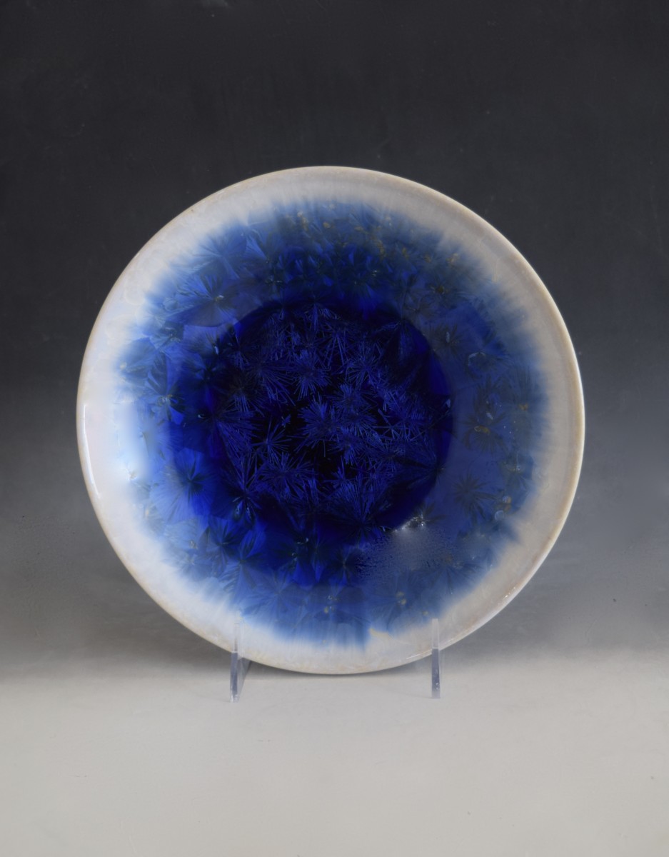 Blue with white Bowl by Nichole Vikdal 
