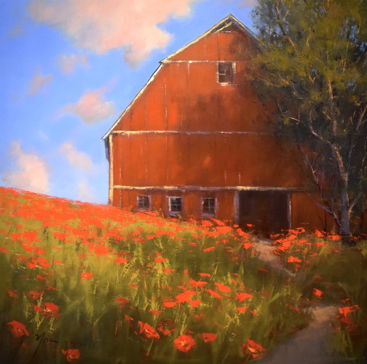 Barn in Summer by Romona Youngquist 