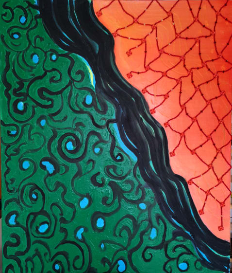 A River Divides Them by Patricia C Vener, Image 2.