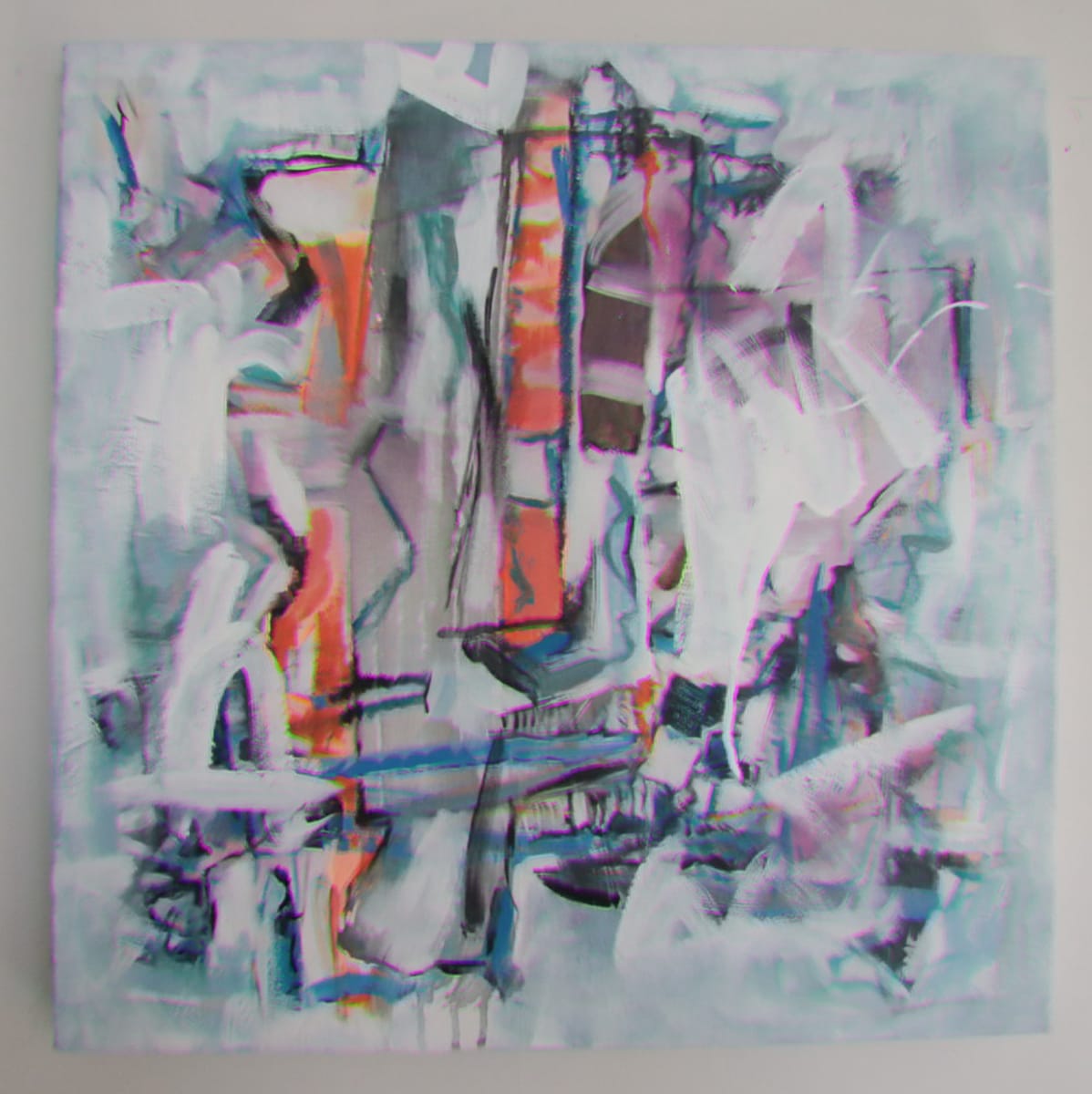 Abstract Oranges and purples by Stella Clark 