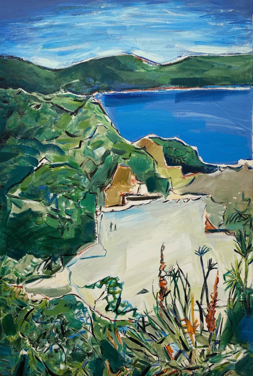 Cable bay by Stella Clark  Image: Contemporary abstracted landscape/seascape