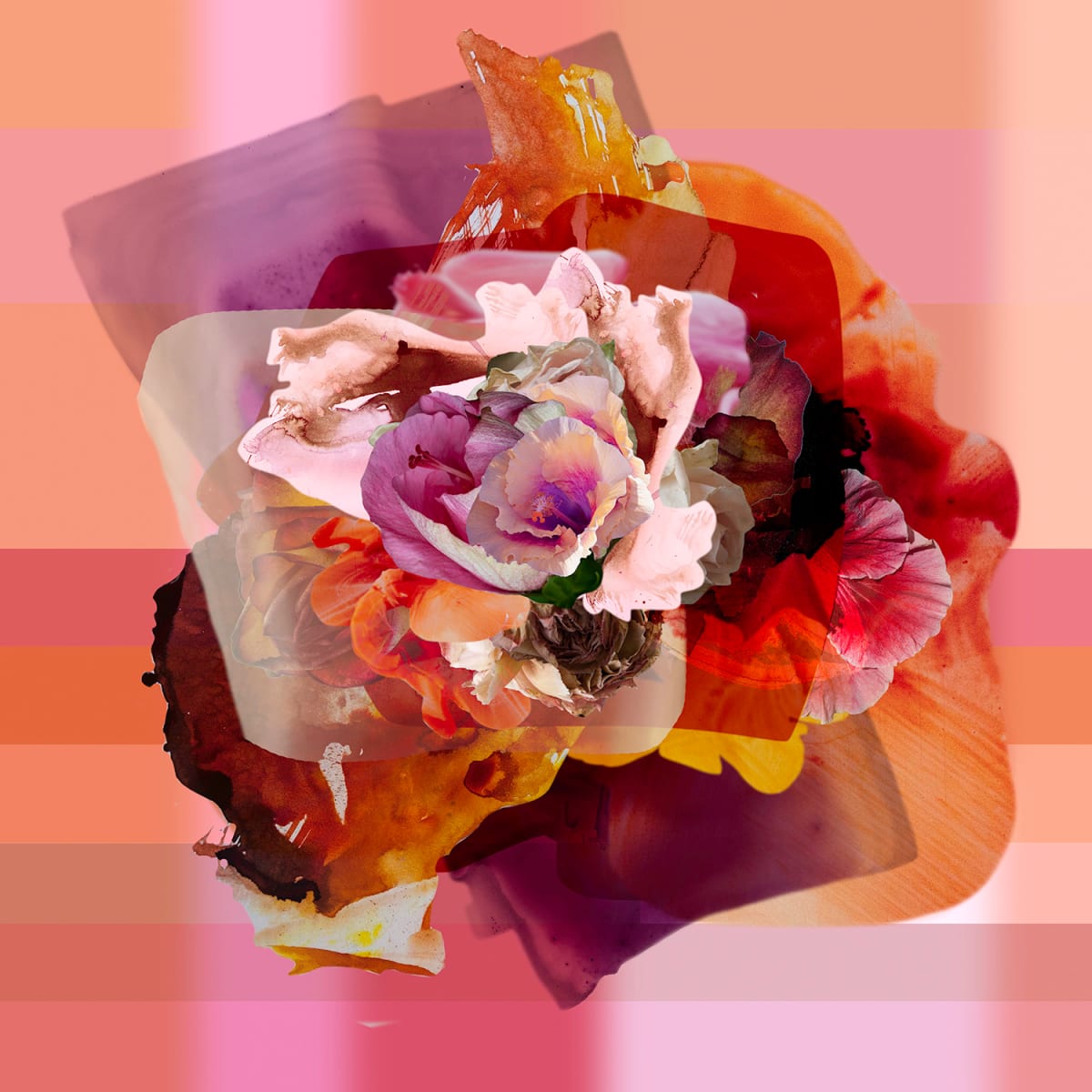 Posy with plaid No. 3 by Carol Paquet 