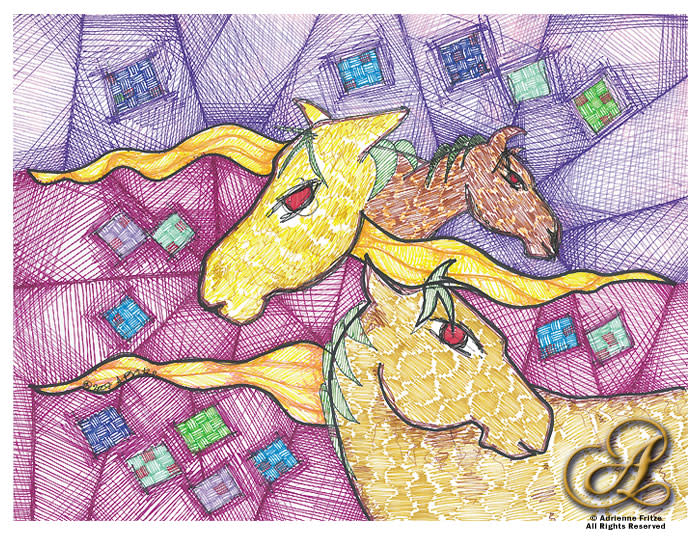 Horses Quilt by Adrienne Fritze 