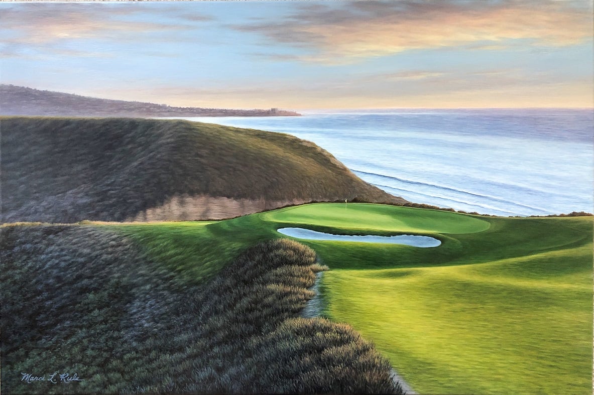 Torrey Pines #3, South Course, Original Oil Painting by Marci Rule 