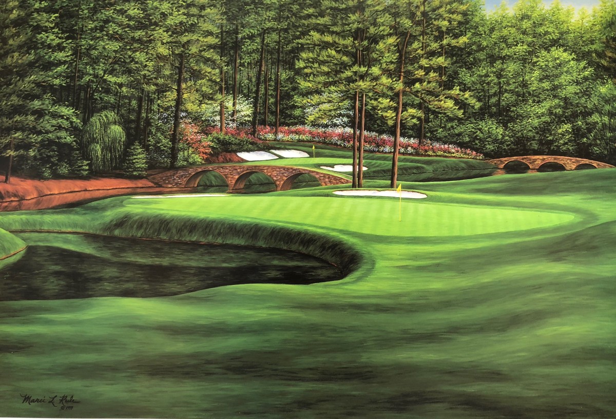 White Dogwood #11,  Augusta National Golf Club - giclee on canvas by Marci Rule 