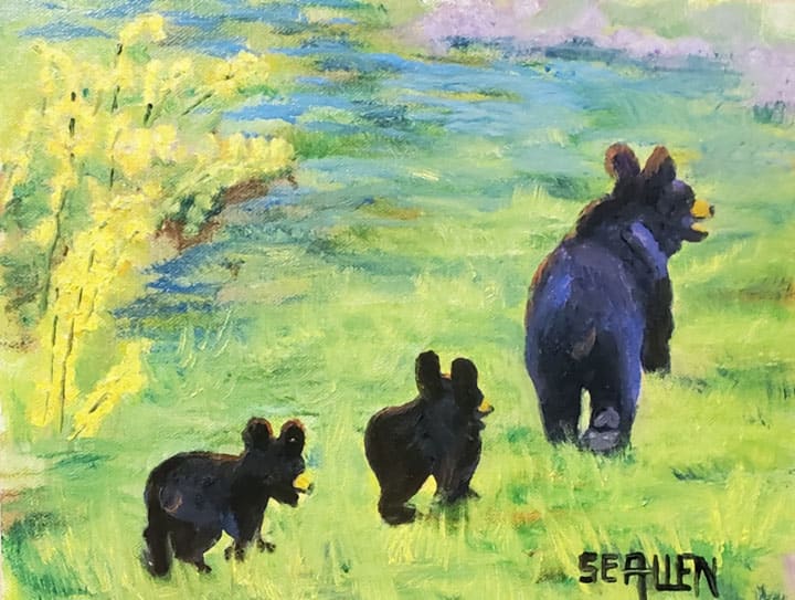 Morning Stroll by Sharon Allen  Image: looking for berries