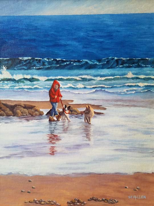 A Walk on the Beach by Sharon Allen 
