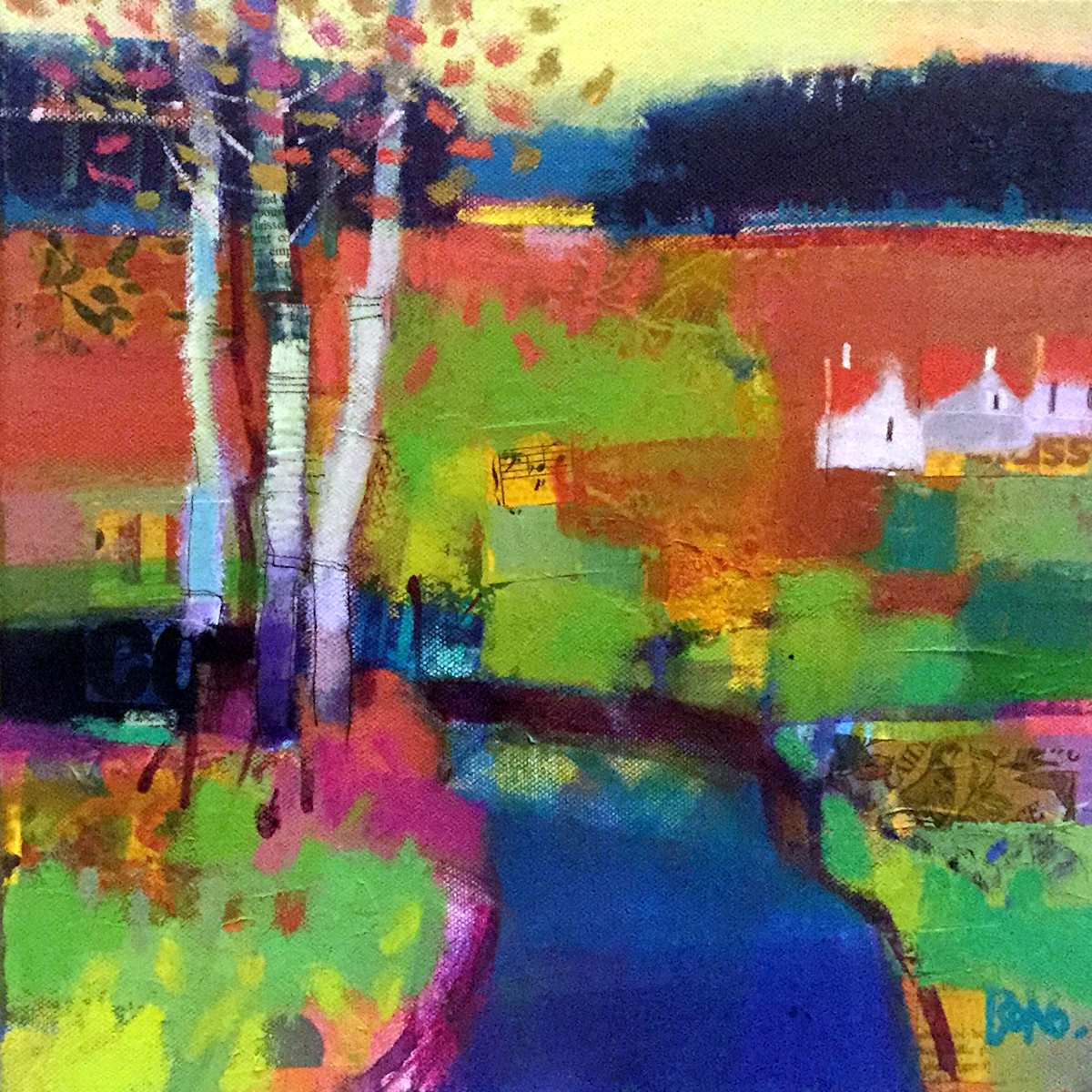 Riverbank Trees, Ury by francis boag, Image 1.