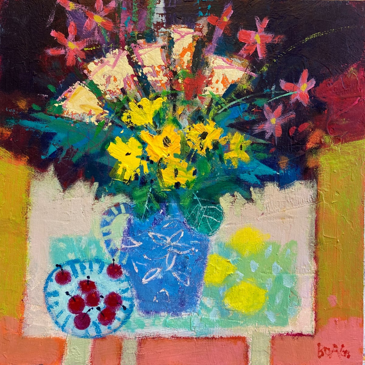 Flowers, Cherries and Lemons by francis boag, Image 1.