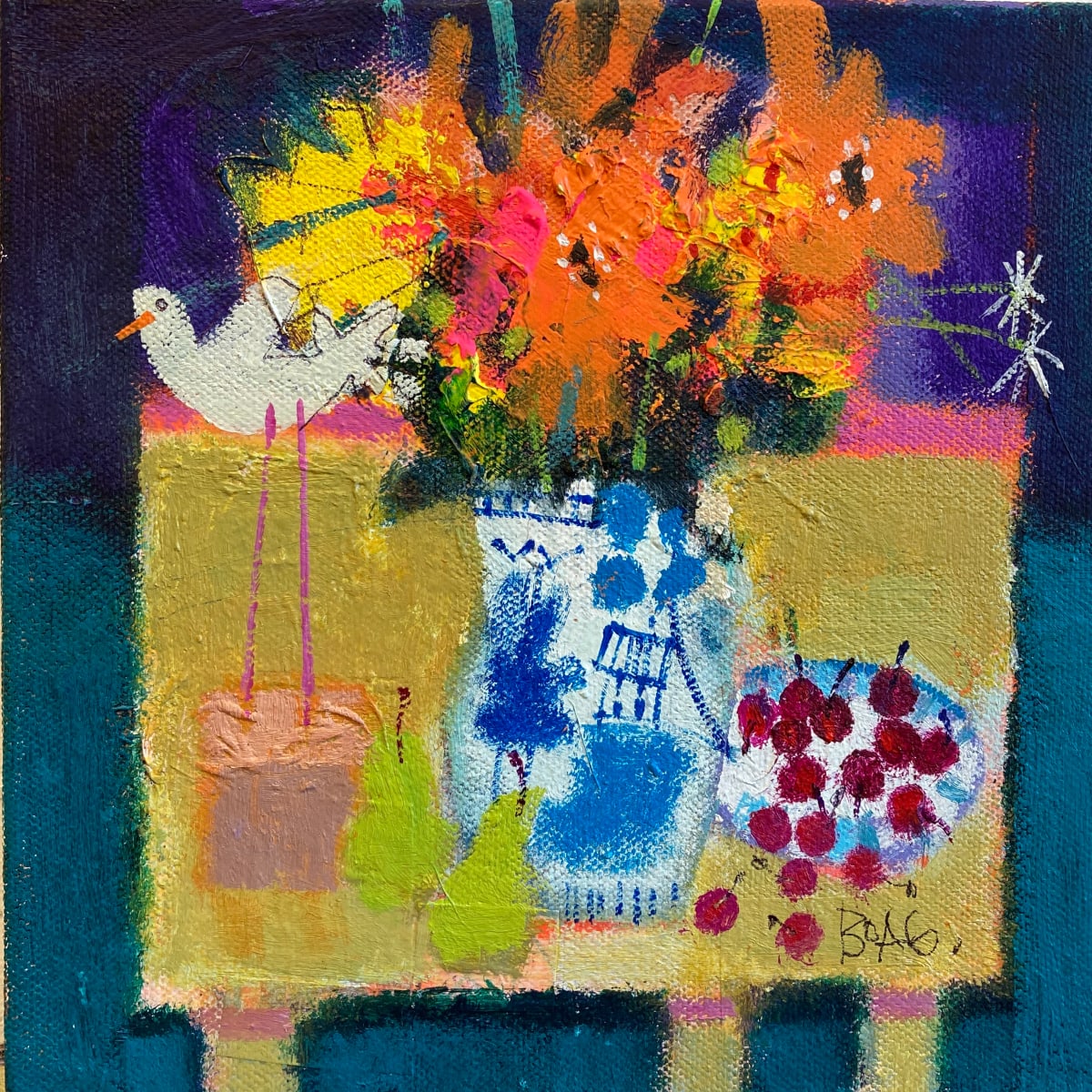 Flowers and dove by francis boag, Image 1.