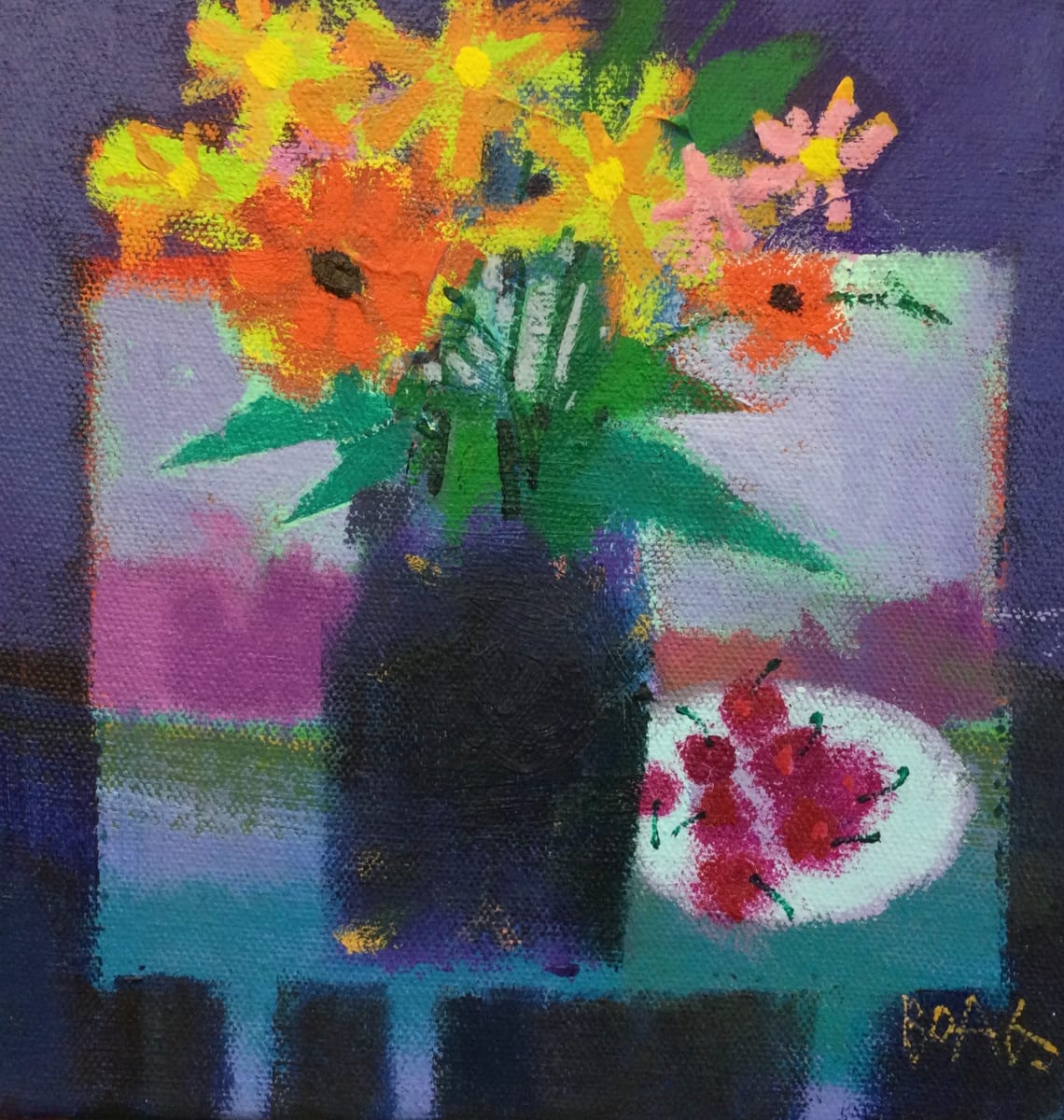 Flowers and cherries by francis boag 