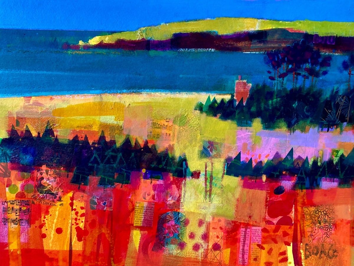 Red castle Lunan Bay by francis boag 