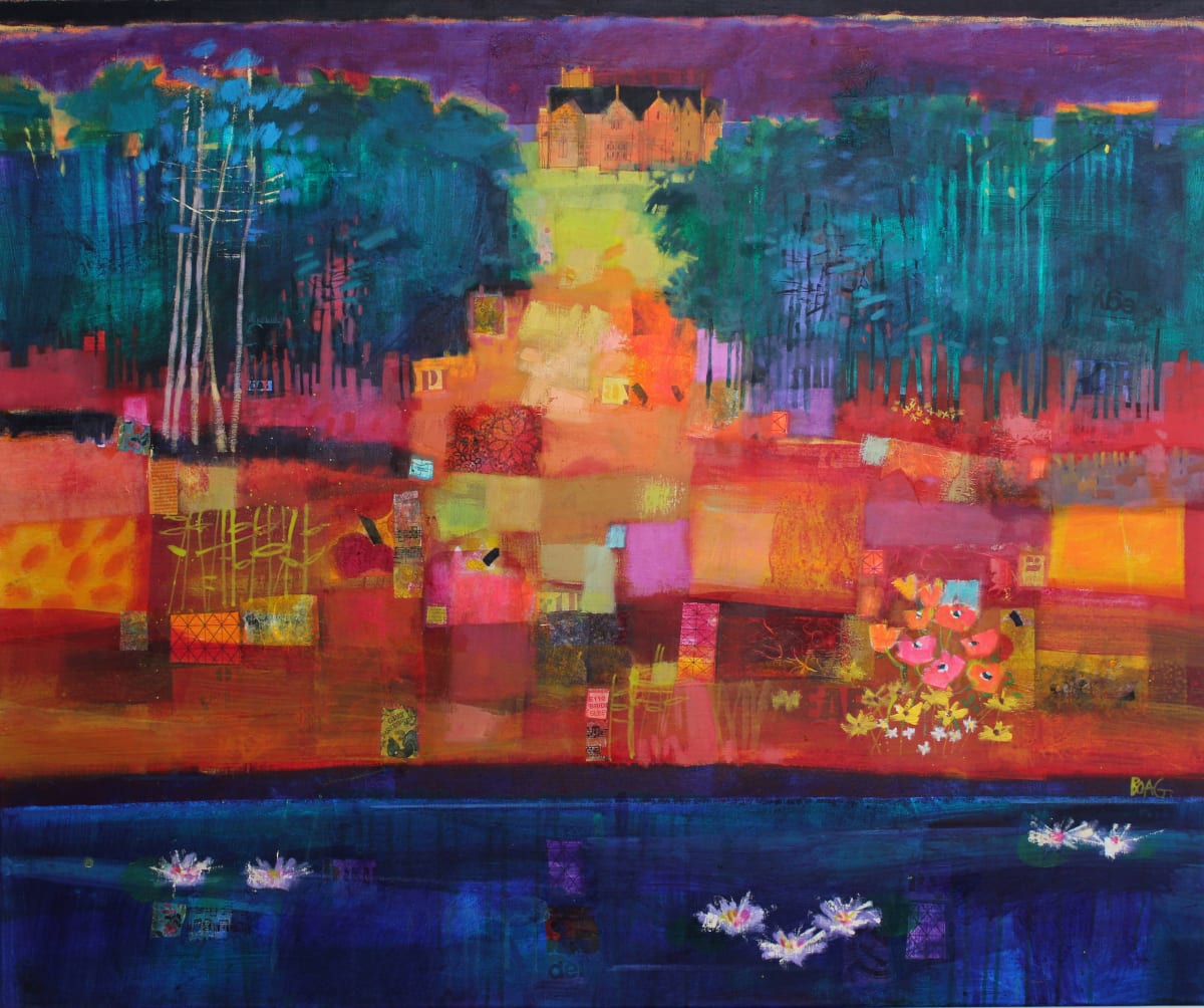 Ury trees and pond by francis boag 