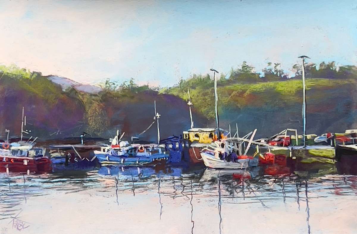 25/24. BACKLIGHTING COLORS AT THE DOCK by Toby Reid, Image 1.