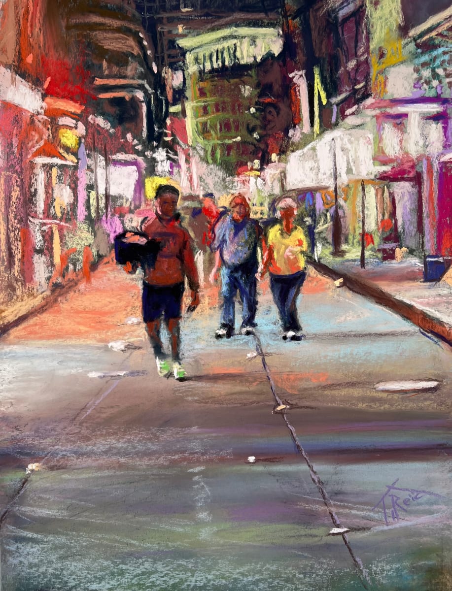 24/175.  WALKING DOWN BOURBON STREET by Toby Reid, Image 1.