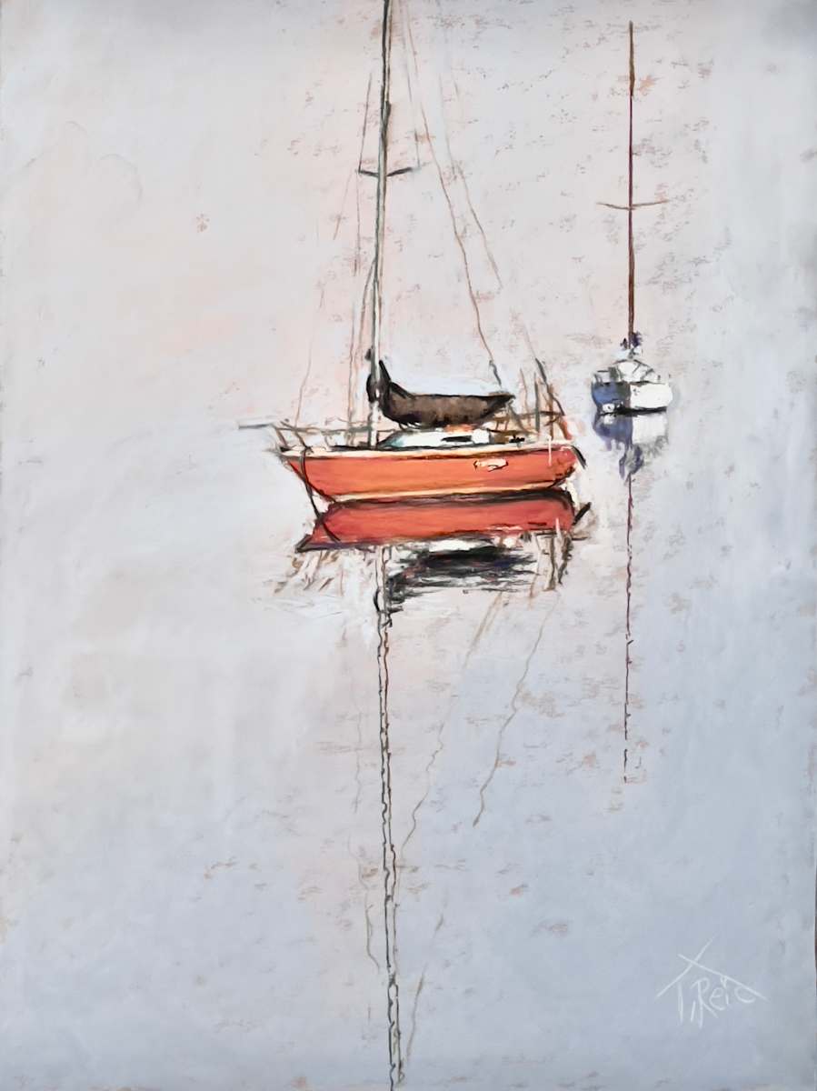 24/225. RED SAILBOAT commission by Toby Reid, Image 2.