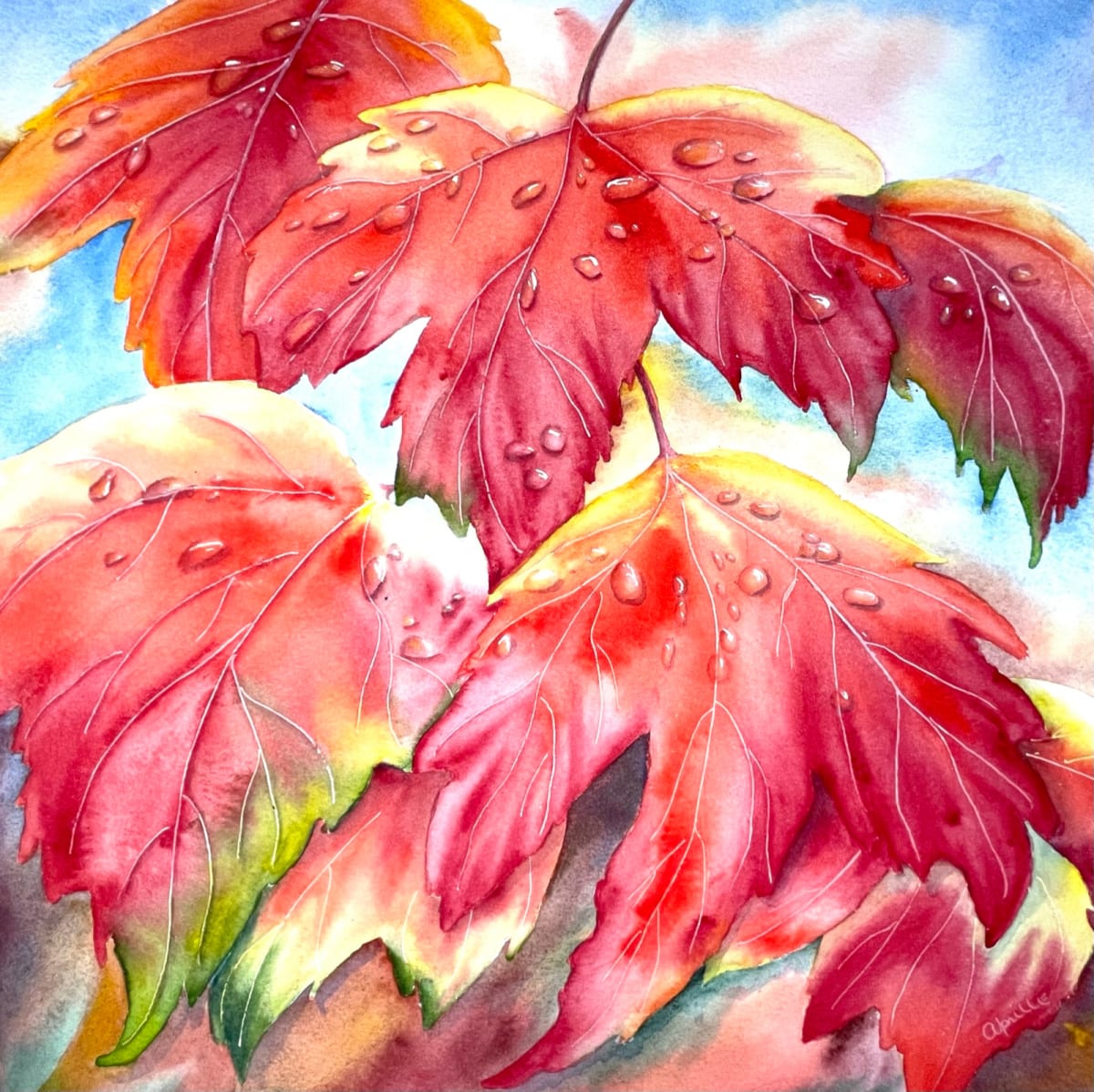 After the Rain by Aprille Janes  Image: The happy colours of autumn with a splash of sparkle 