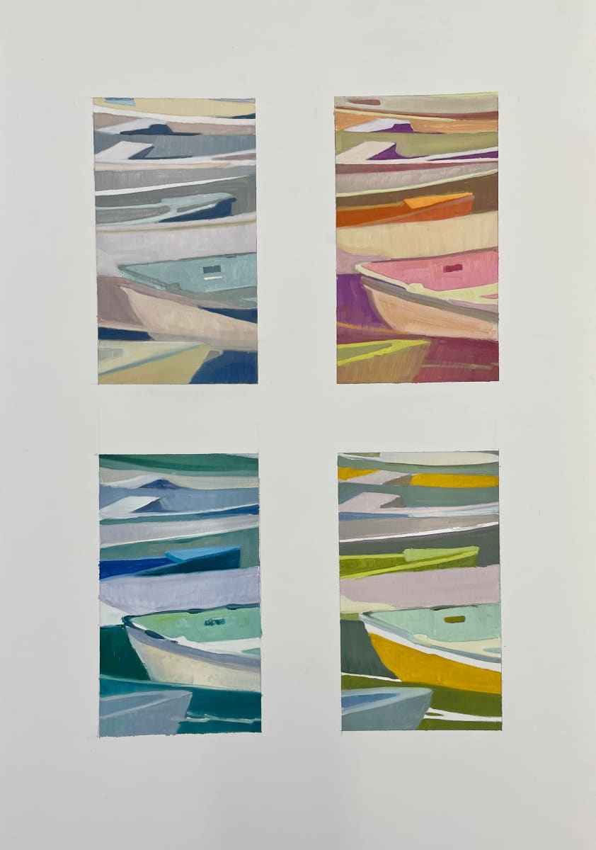 Boat Color Study 3, 4 Stacked Multi 