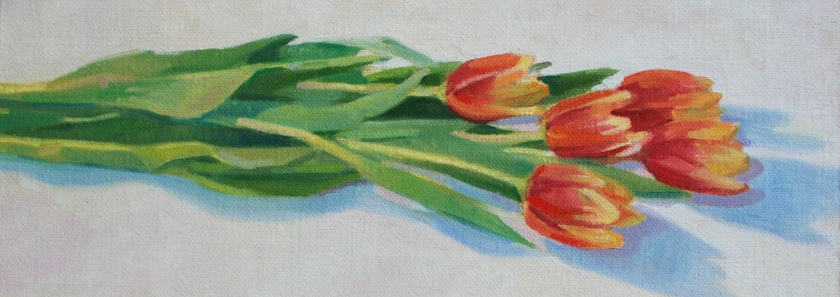 Scarlet Tulips by Phoebe Twichell Peterson 