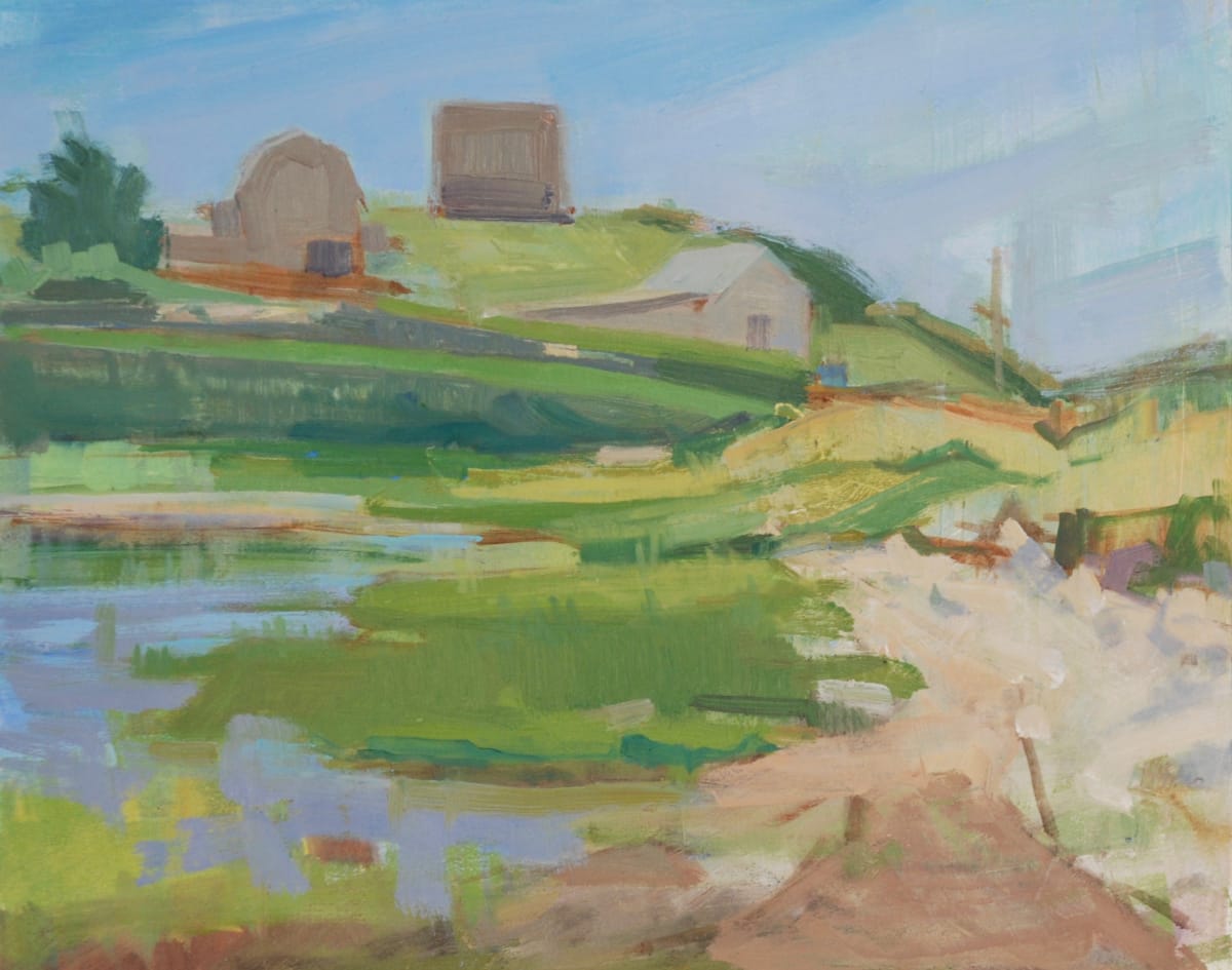 Shack and Barn from the Cove by Phoebe Twichell Peterson, Image 1.