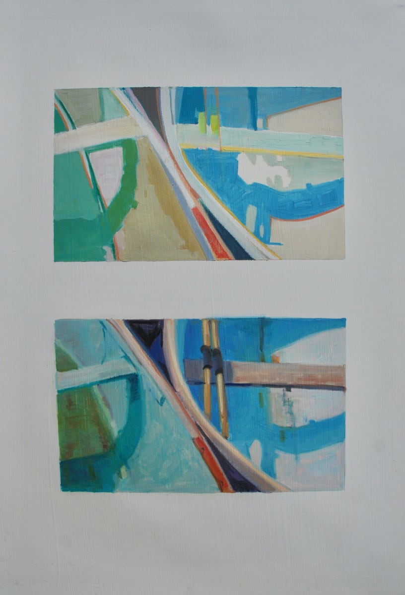 Shadow Shapes, Turquoise and Emerald 