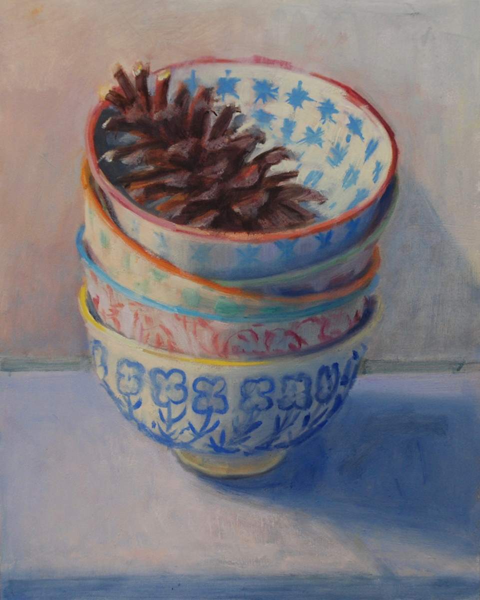 Pinecone in Stacked Bowls by Phoebe Twichell Peterson, Image 1.