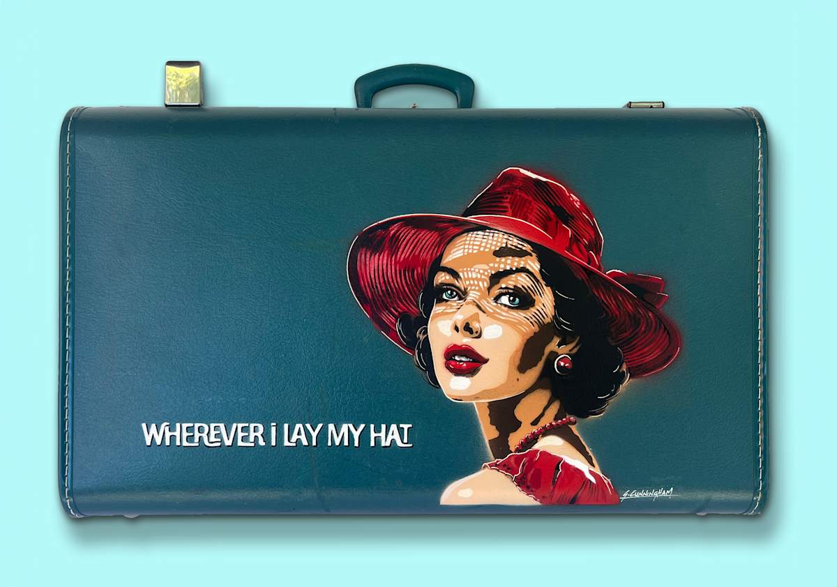 Wherever I Lay My Hat (suitcase) by Geoff Cunningham 