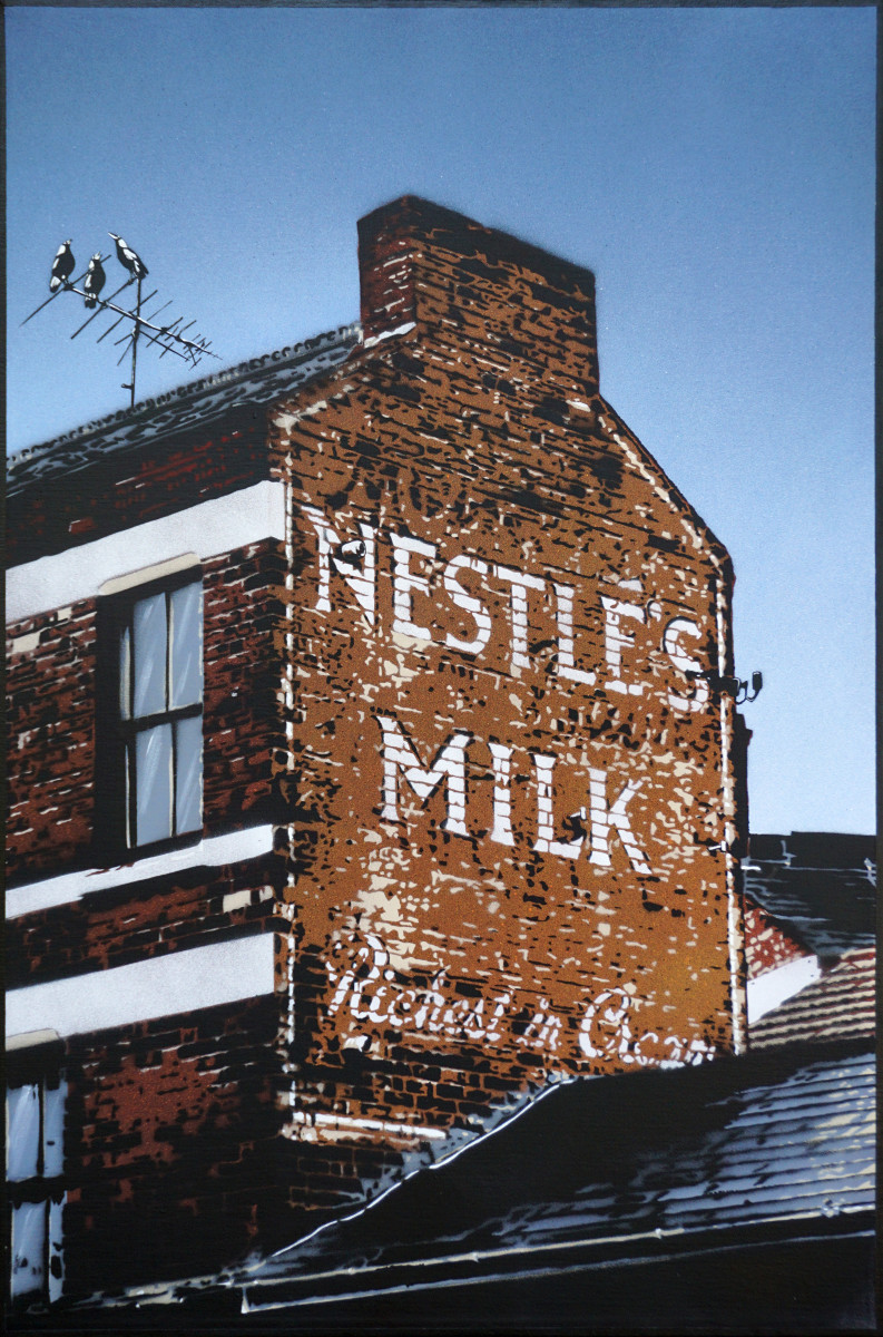 Nestling Magpies by Geoff Cunningham 