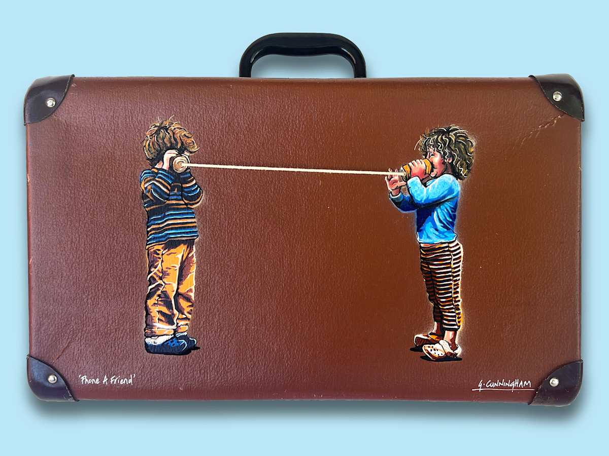 Phone A Friend (suitcase) by Geoff Cunningham 