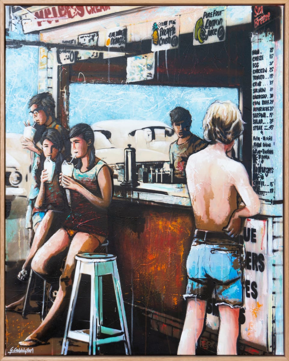 The Kiosk by Geoff Cunningham  Image: When I found this old photo, I was taken straight back to my childhood memories of Australian summers at the beach, and the simple joy of an ice cream or milkshake on a hot summers day. Pure bliss (and sunburn!)