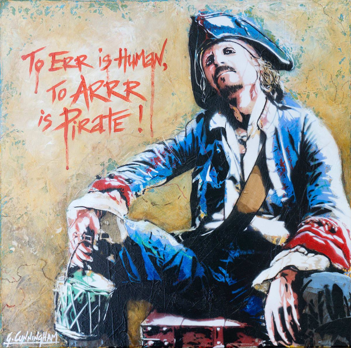 To Arr Is Pirate by Geoff Cunningham  Image: No real reason for doing this painting - I just found it amusing!