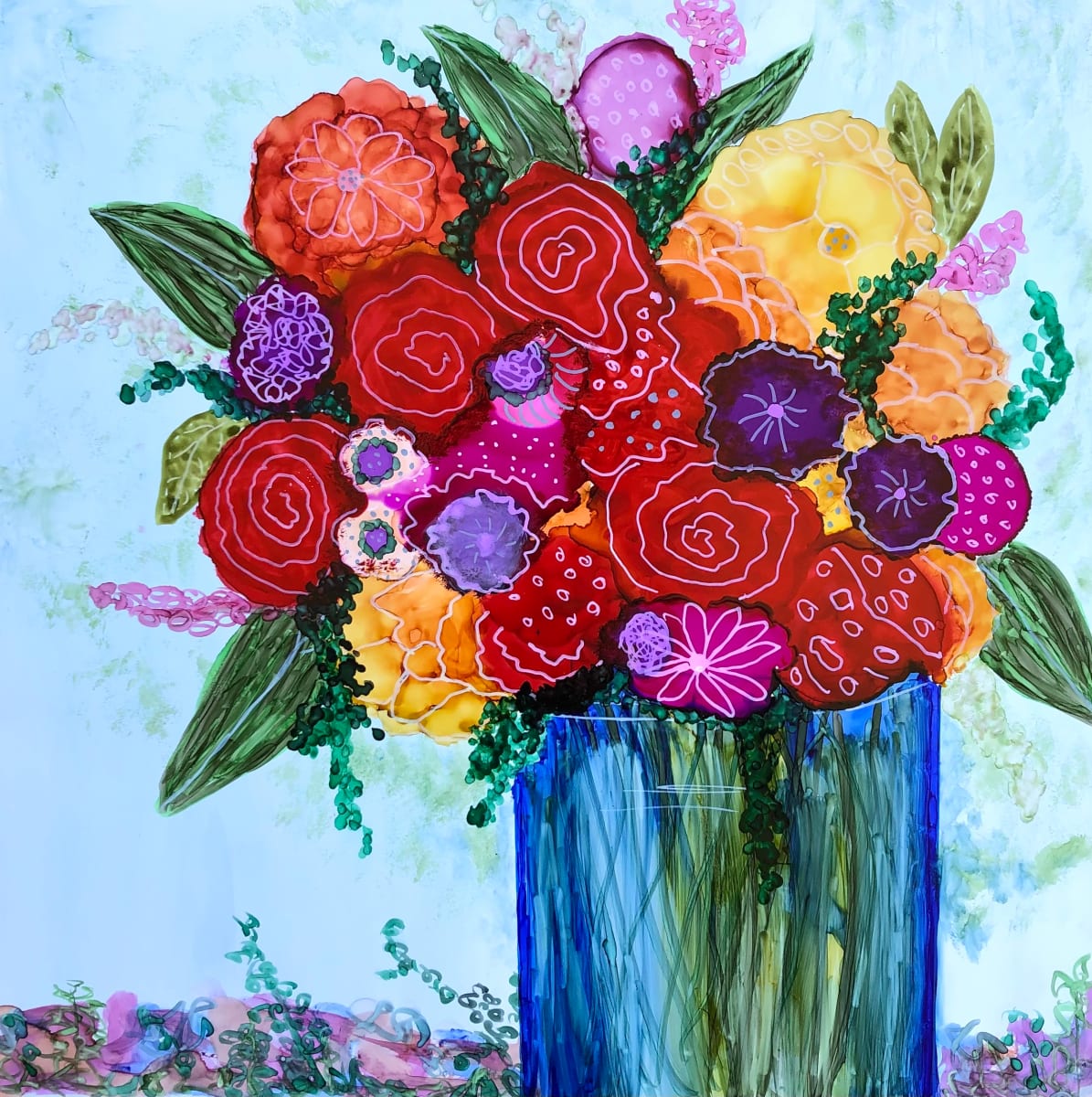 Colorful Summer Bouquet by Debbi Estes 