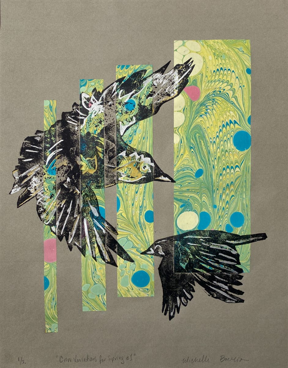 Crow Variations for Spring #1 by Michelle Boerio 