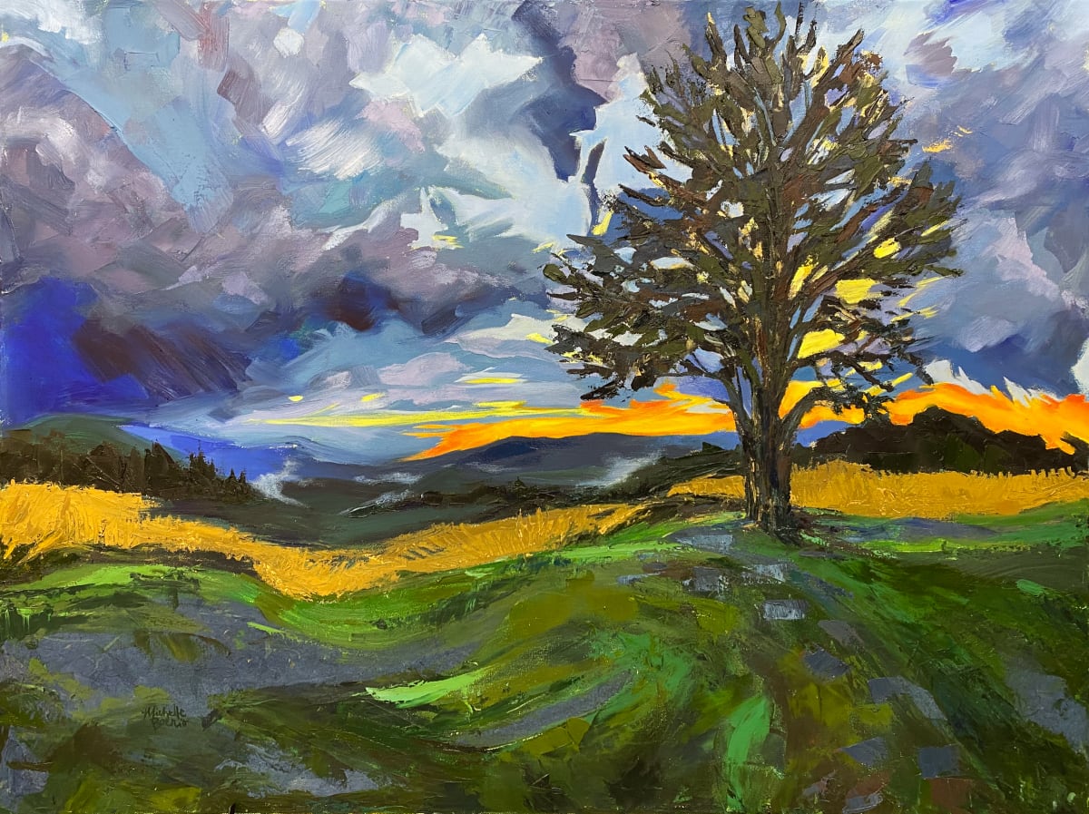 Sunset in the Rolling Mountains by Michelle Boerio 