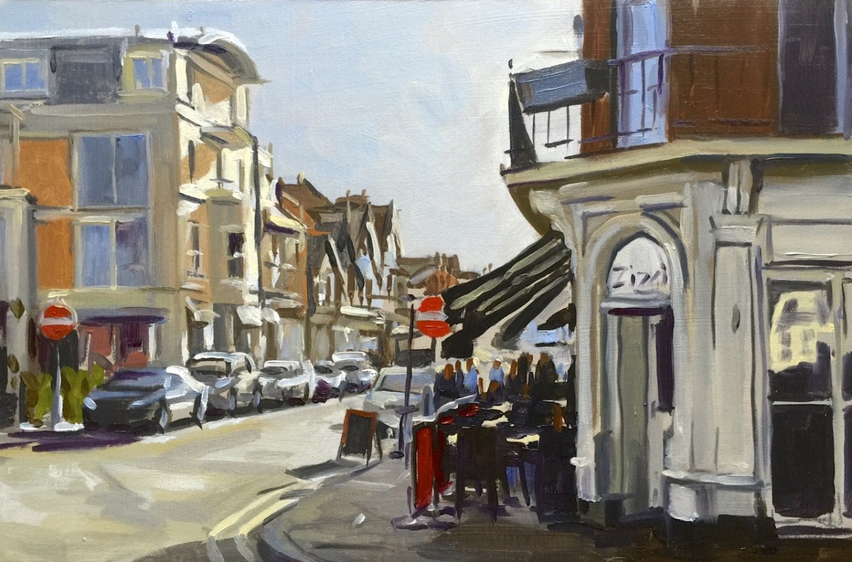 Bridge Road, East Molesey, autumn sun by Andrew Hird 