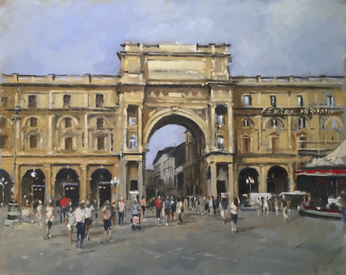 Piazza Repubblica, Florence, morning sun by Andrew Hird 