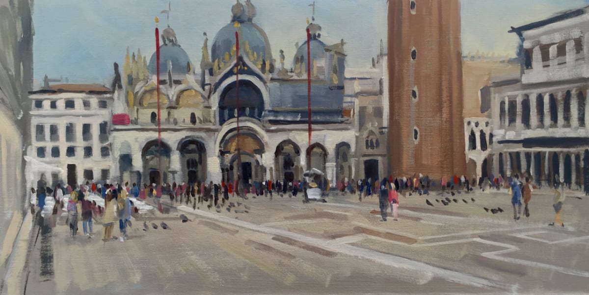 San Marco, plein air study, spring sunshine by Andrew Hird RSMA, Image 1.