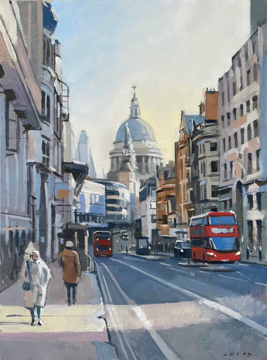 St Paul's from Fleet Street by Andrew Hird RSMA, Image 2.