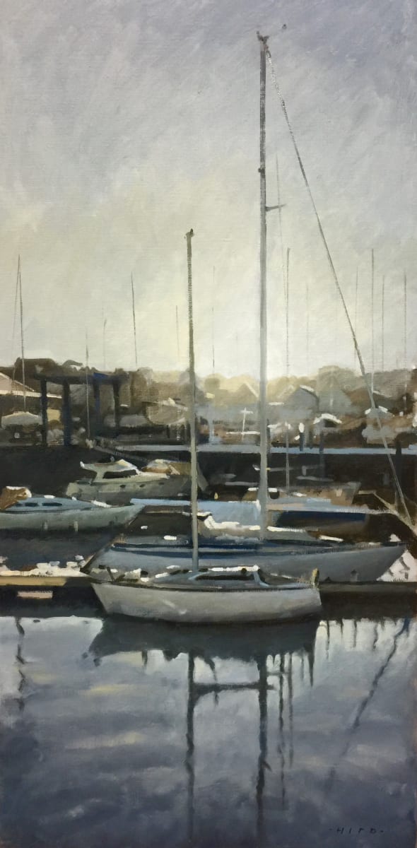 Cowes Yacht Haven, last light by Andrew Hird 