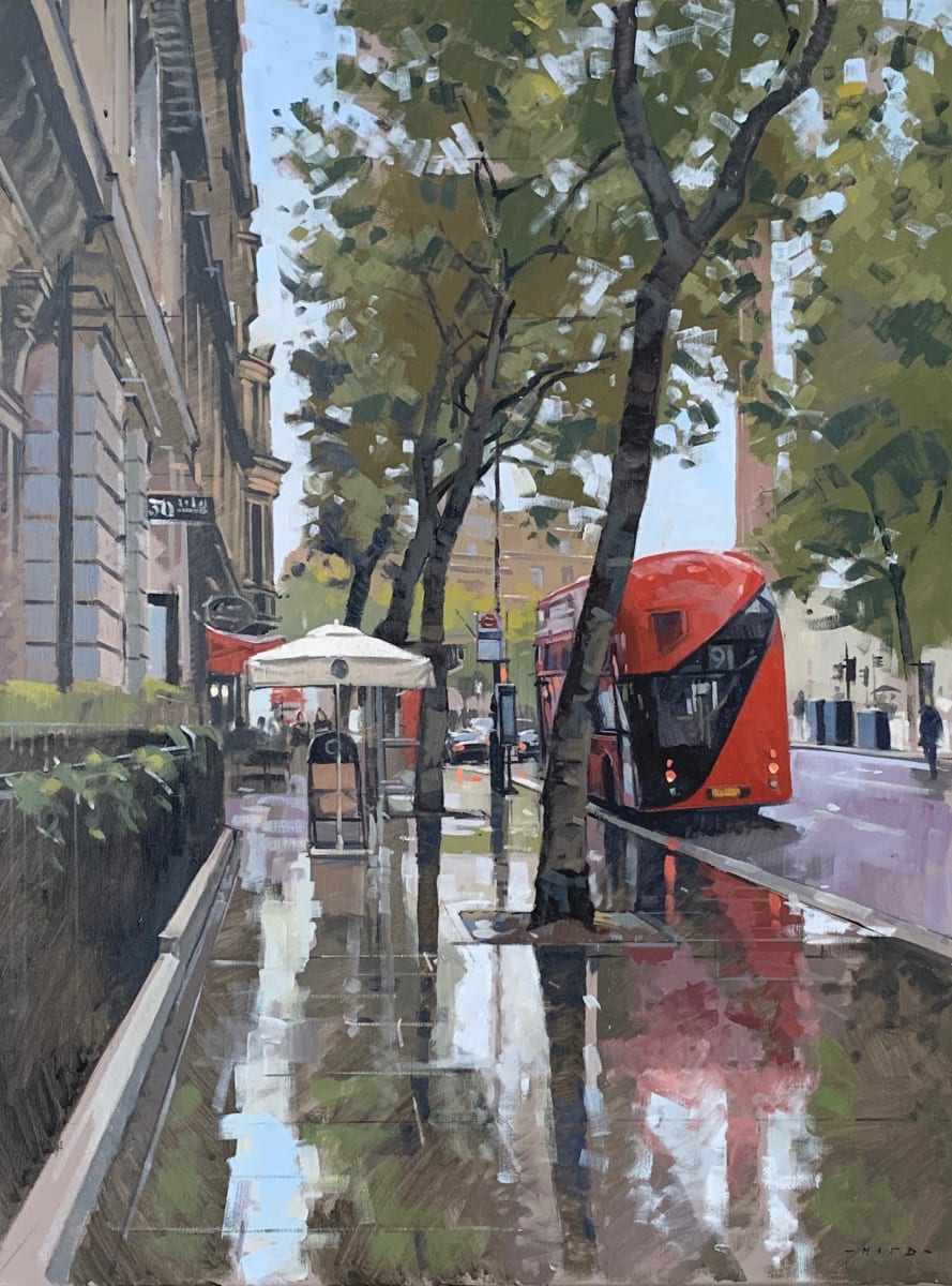 Northumberland Avenue, April showers by Andrew Hird ARSMA 